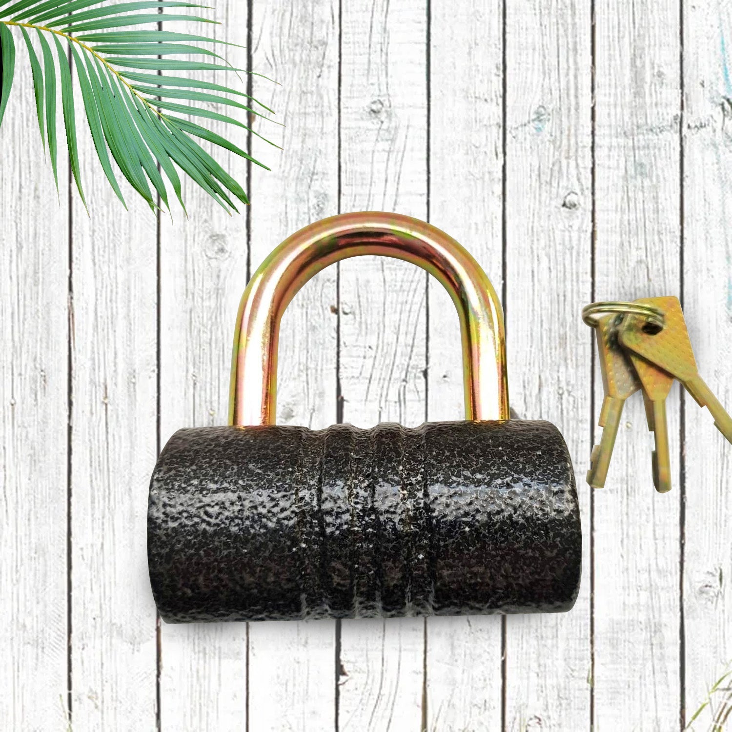 Heavy-Duty Iron Padlock – 82mm Black Spray Lock with Brass Core & 5 Keys, Waterproof & Anti-Theft Heavy-Duty Iron Padlock – 82mm Black Spray Lock with Brass Core & 5 Keys, Waterproof & Anti-Theft